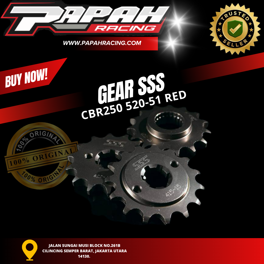 GEAR SSS CBR250 520-51 RED